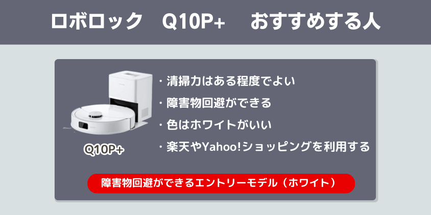 ロボロック　Q10P+　おすすめする人