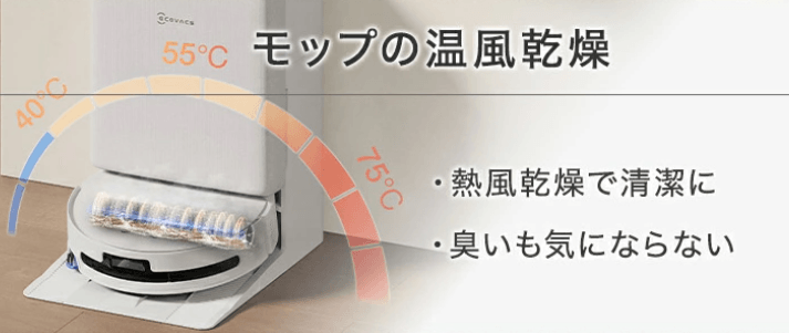 エコバックス　T90シリーズ　モップ乾燥温度