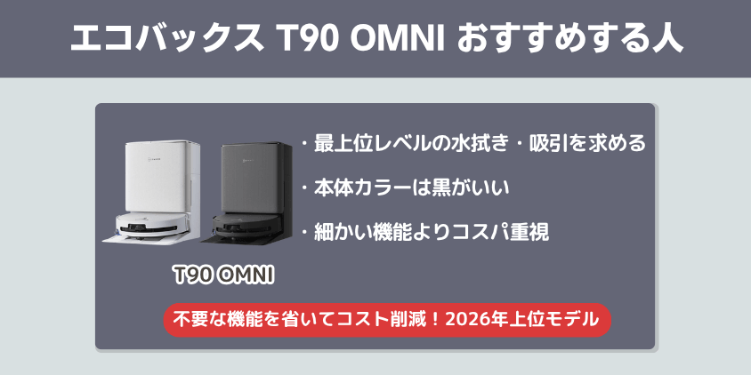 エコバックス　T90 PRO OMNI 　おすすめする人